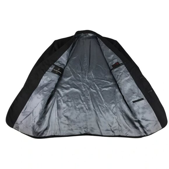 Jean Paul Germain Mens Black Wool Inner Pockets Notch Collared‎ Blazer Size 40 R - Picture 4 of 11